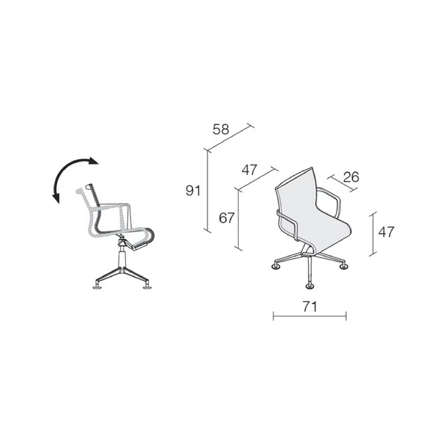 Swivel Tilting Office Chair | Alias Meetingframe | Italianfurniture.com