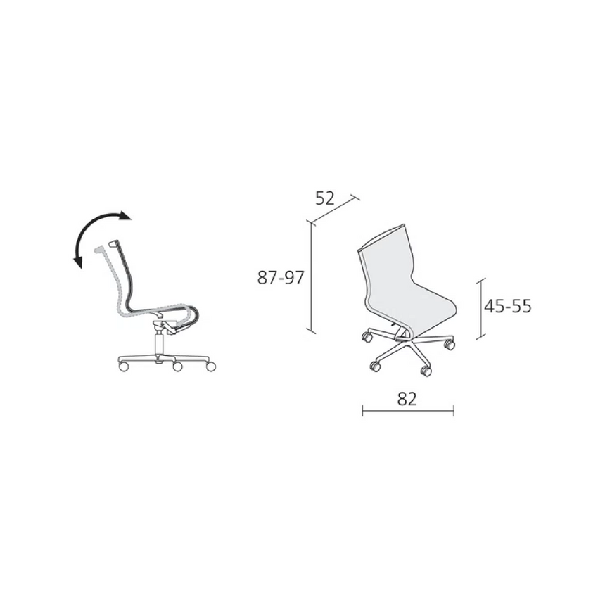 5-Spoke Swivel Office Chair | Alias Rollingframe | Italianfurniture.com