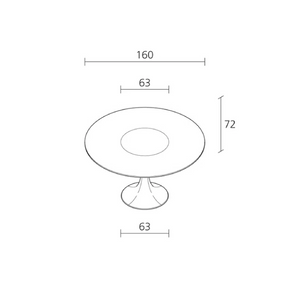 Lacquered Round Table Ø160 | Alias Manzù