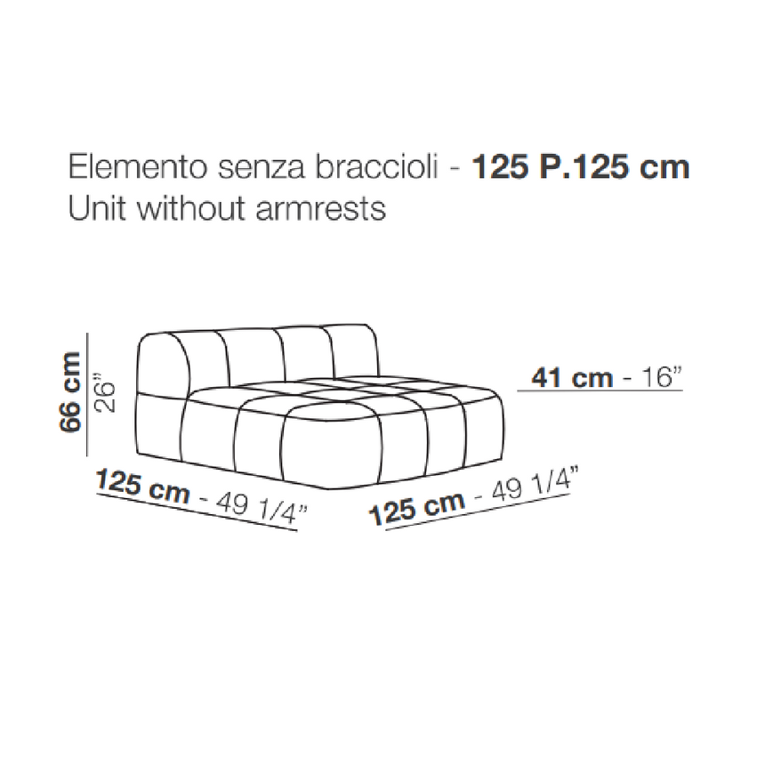 Modular Square Stitched Sofa | Arflex Strips | Italianfurniture.com