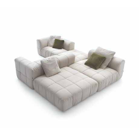 Square Chanelled Ottoman | Arflex Strips | Italianfurniture.com