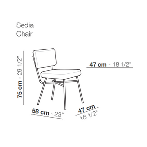 Classic Padded Dining Chair | Arflex Elettra