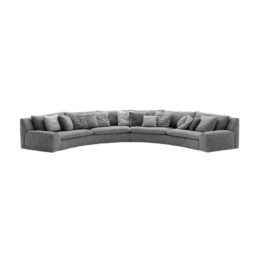 Fabric Upholstered Curved Sofa | Arflex Ben Ben | Italianfurniture.com