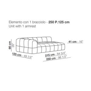 Modular Square Stitched Sofa | Arflex Strips | Italianfurniture.com