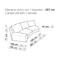 Fabric Upholstered Curved Sofa | Arflex Ben Ben | Italianfurniture.com