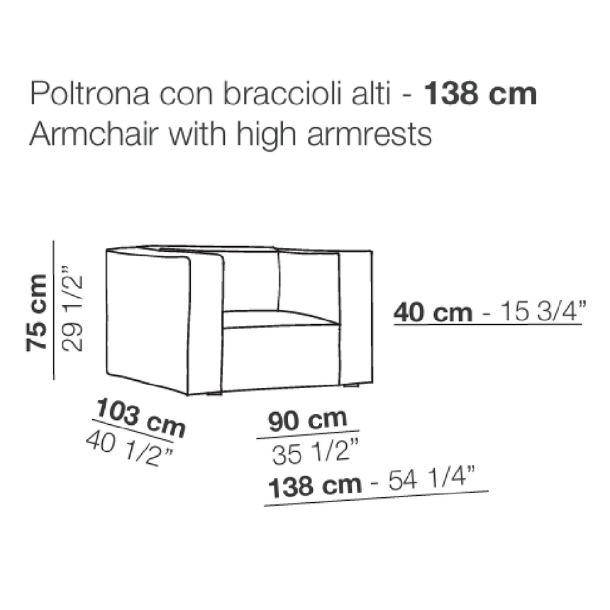 Piping Detail Lounge Armchair | Arflex Marechiaro