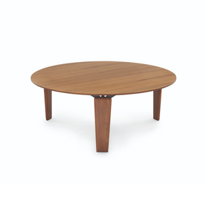 Wooden Round High Coffee Table | Arflex Tablet