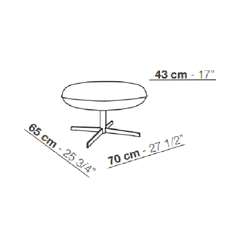 Spoke Base Ottoman | Arflex Ladle