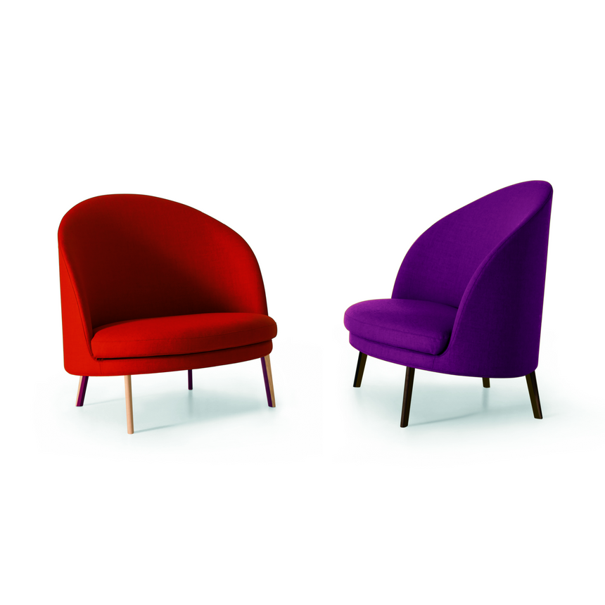 Fabric Curved Lounge Armchair | Arflex Jim | Italianfurniture.com