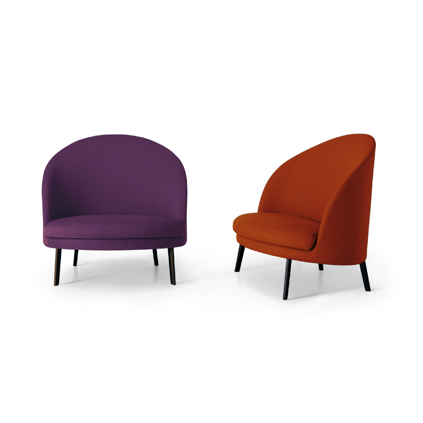 Fabric Curved Lounge Armchair | Arflex Jim | Italianfurniture.com