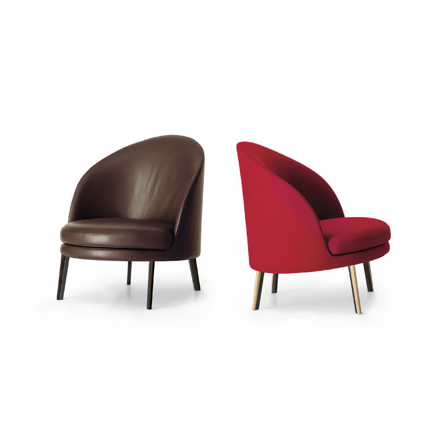 Fabric Curved Lounge Armchair | Arflex Jim | Italianfurniture.com