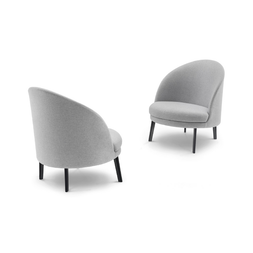 Fabric Curved Lounge Armchair | Arflex Jim | Italianfurniture.com