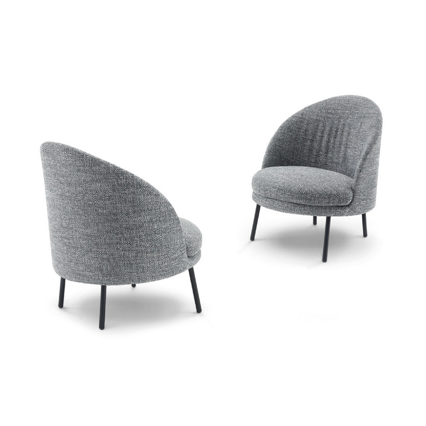 Fabric Curved Lounge Armchair | Arflex Jim | Italianfurniture.com