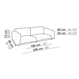 Floating Design Sofa | Arflex Claudine | Italianfurniture.com