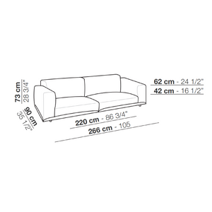 Floating Design Sofa | Arflex Claudine | Italianfurniture.com