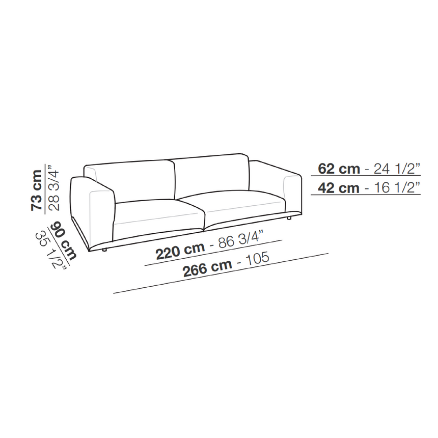 Floating Design Sofa | Arflex Claudine | Italianfurniture.com