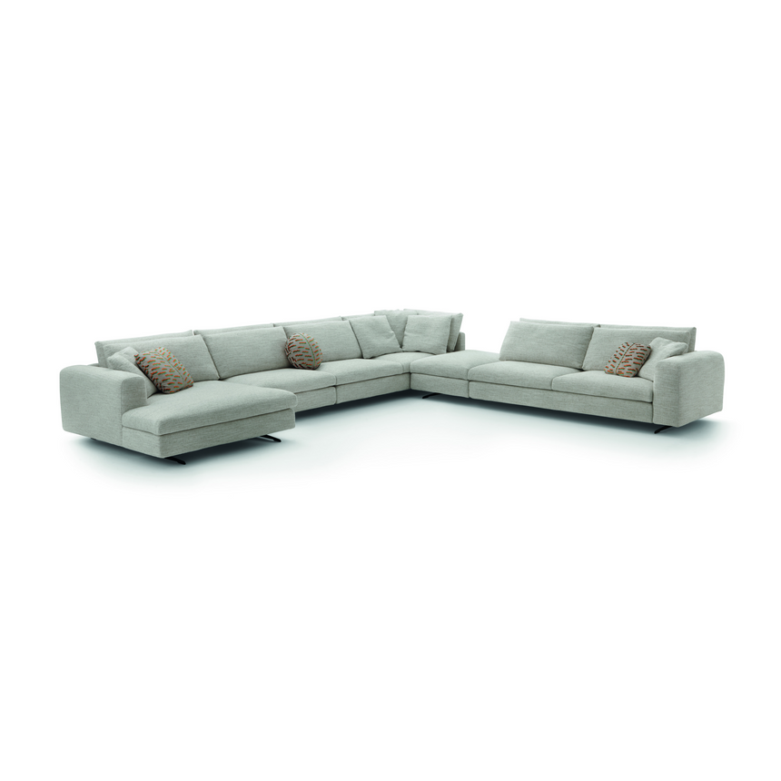 Minimalist Fabric Modular Sofa | Arflex Leenus | Italianfurniture.com