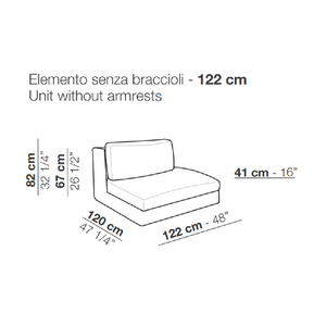 Neutral Toned Low Armrest Sofa | Arflex Rendez-Vous | Italianfurniture.com