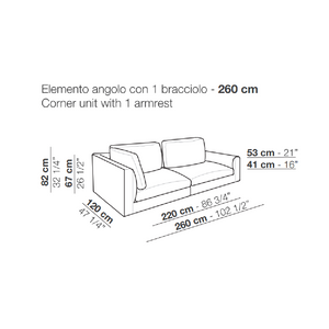 Neutral Toned Corner Sofa | Arflex Rendez-Vous | Italianfurniture.com