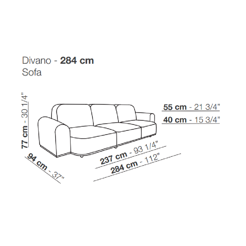 Organic Shaped 3-Seater Modular Sofa | Arflex Arcolor