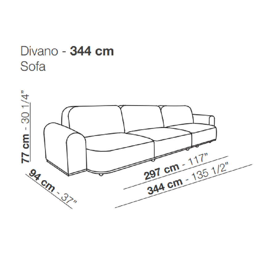 Organic Shaped 3-Seater Modular Sofa | Arflex Arcolor | Italianfurniture.com