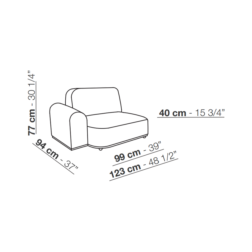 Geometric Upholstered Modular Sofa | Arflex Arcolor