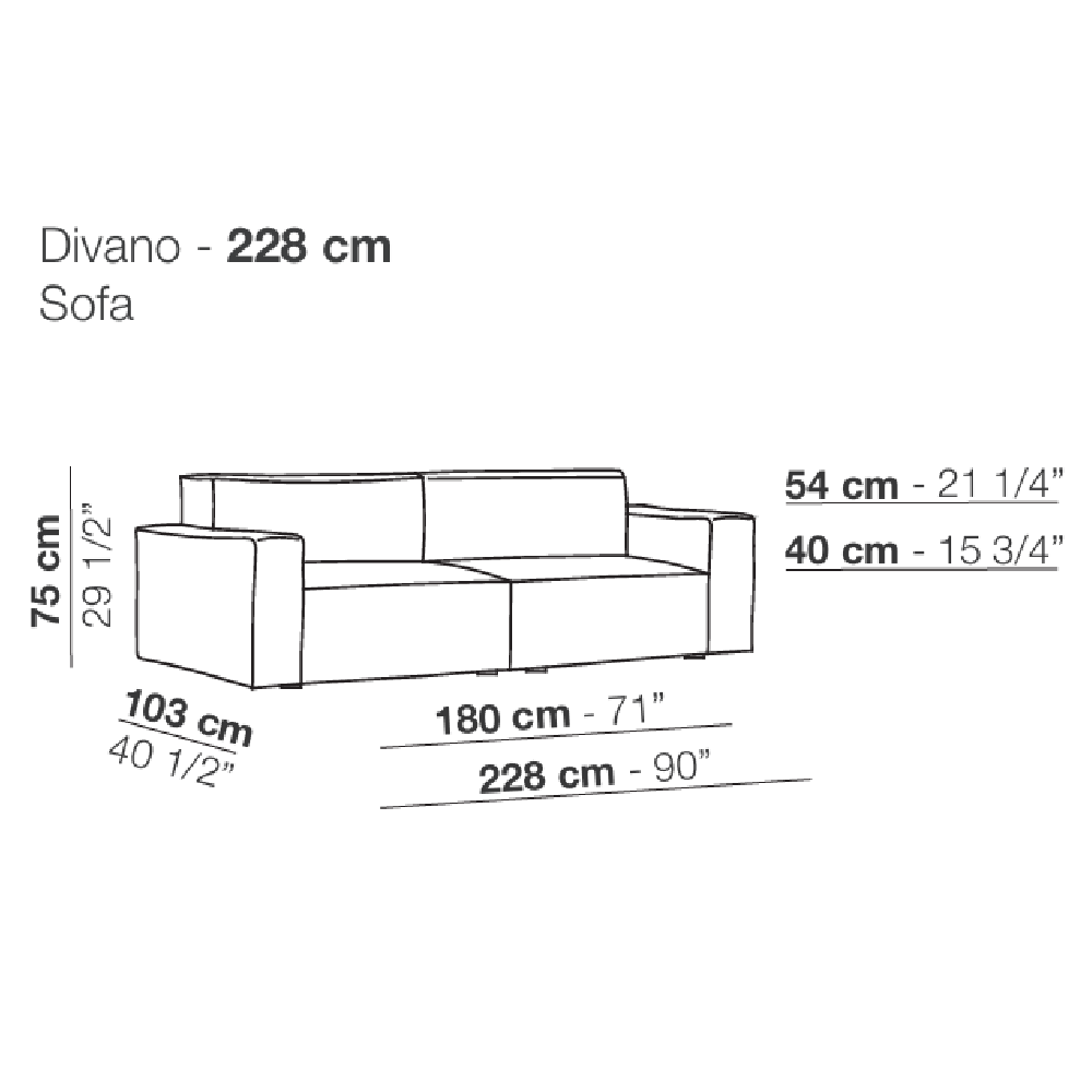 Piping Detail 2-Seater Sofa | Arflex Marechiaro | Italianfurniture.com