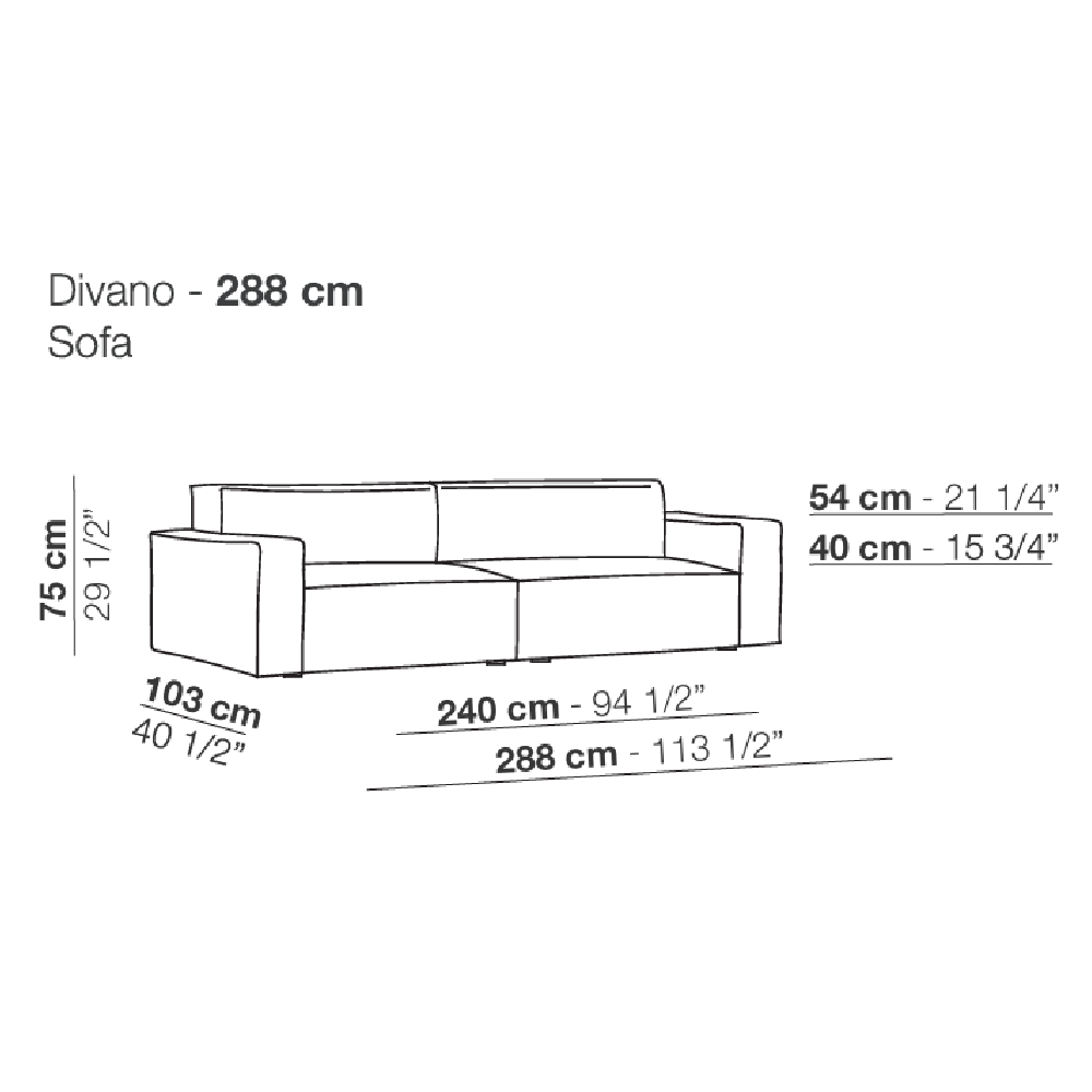 Piping Detail 2-Seater Sofa | Arflex Marechiaro | Italianfurniture.com