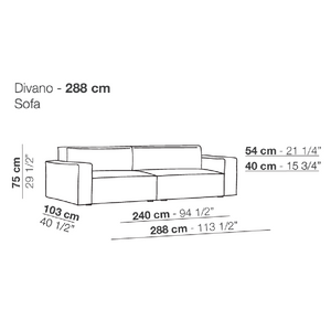 Piping Detail 2-Seater Sofa | Arflex Marechiaro | Italianfurniture.com