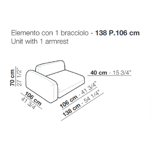 Geometrical Fabric Modular Sofa | Arflex Tokio | Italianfurniture.com