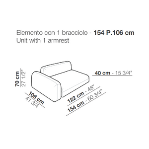 Geometrical Fabric Modular Sofa | Arflex Tokio | Italianfurniture.com