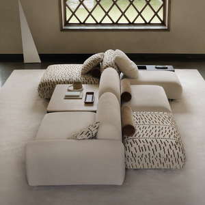 Geometrical Modular Fabric Sofa | Arflex Tokio | Italianfurniture.com