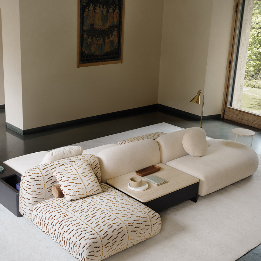 Geometrical Modular Fabric Sofa | Arflex Tokio | Italianfurniture.com