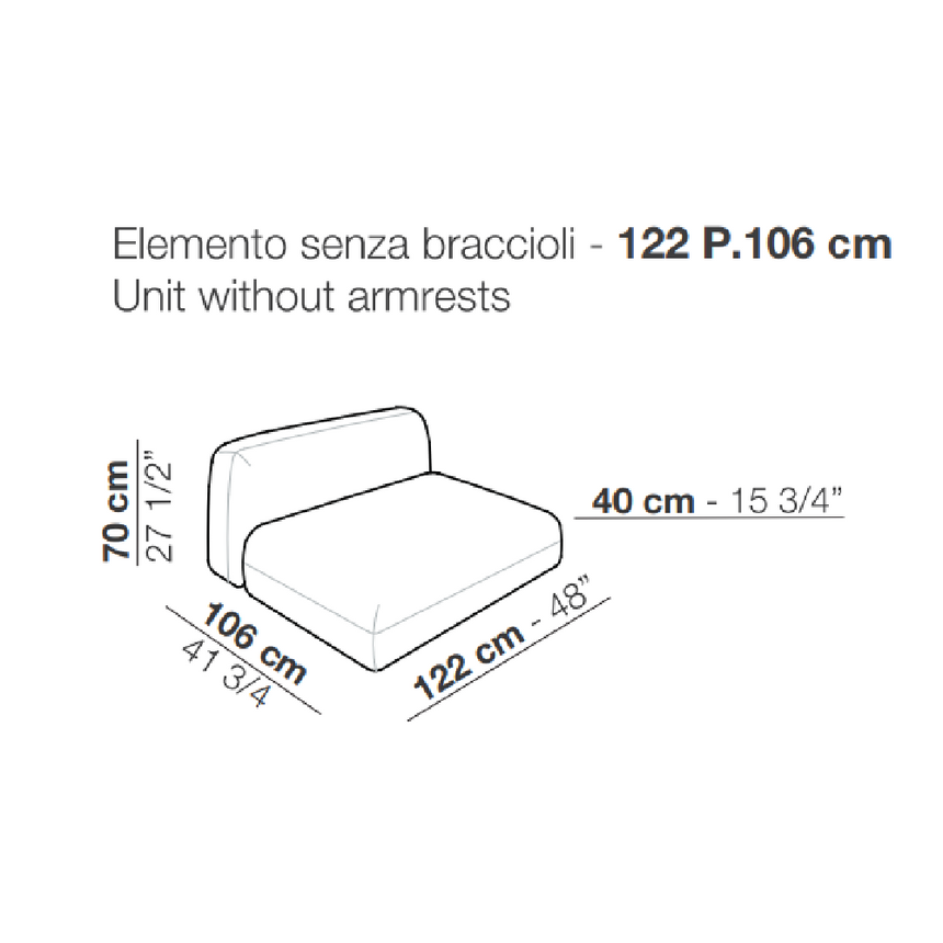 Geometrical Fabric Modular Sofa | Arflex Tokio | Italianfurniture.com