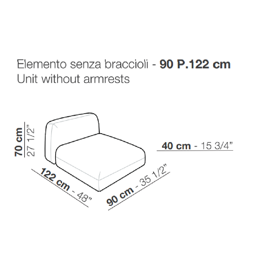 Geometrical Modular Fabric Sofa | Arflex Tokio | Italianfurniture.com