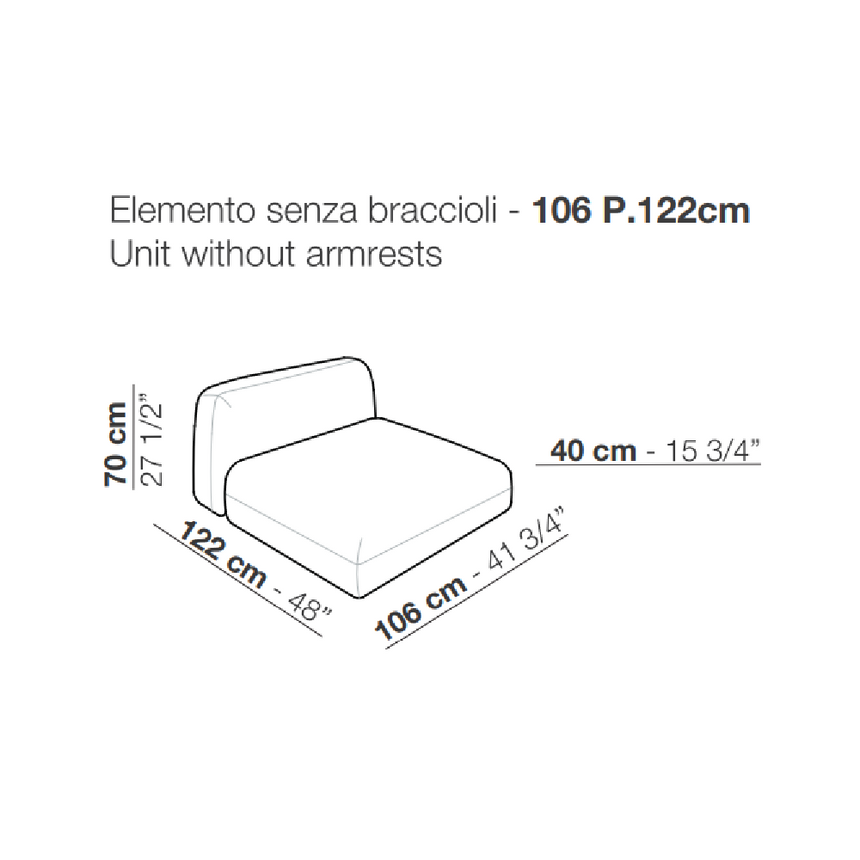 Geometrical Modular Fabric Sofa | Arflex Tokio | Italianfurniture.com