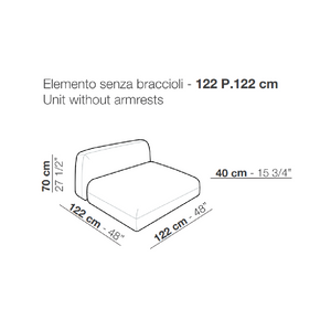 Geometrical Modular Fabric Sofa | Arflex Tokio | Italianfurniture.com