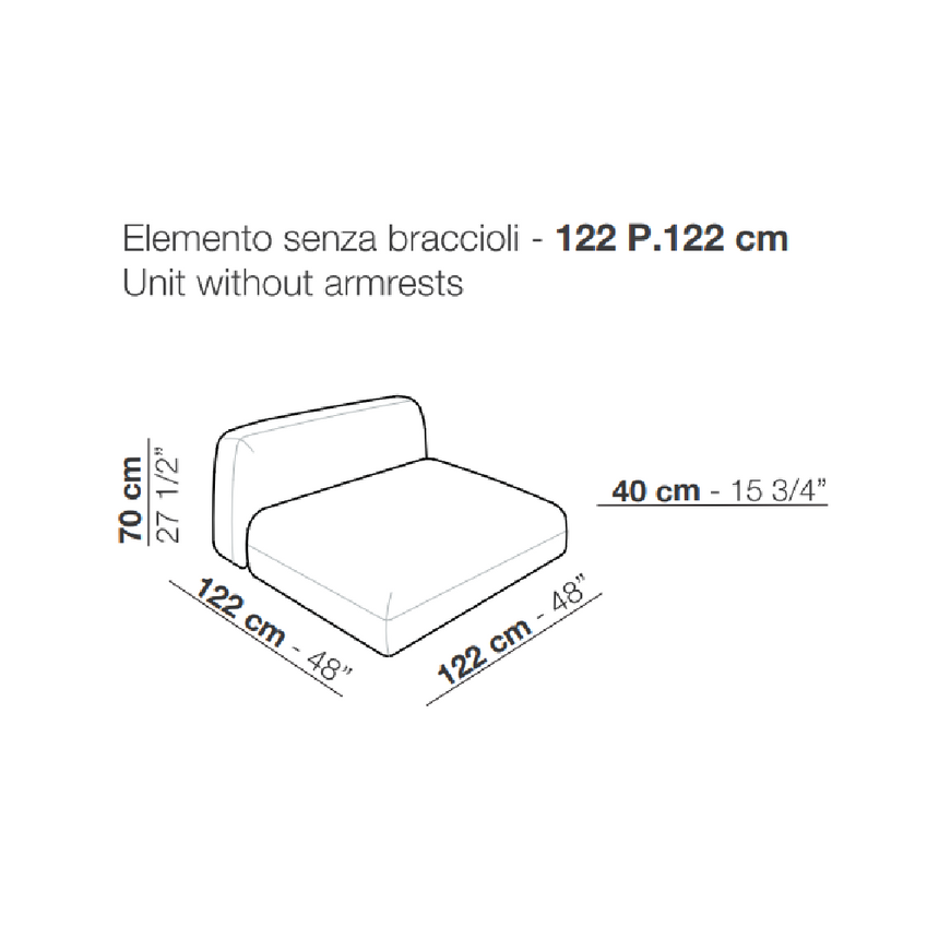 Geometrical Modular Fabric Sofa | Arflex Tokio | Italianfurniture.com