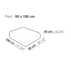 Geometrical Fabric Ottoman | Arflex Tokio | Italianfurniture.com