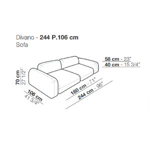 Geometrical Fabric Sofa | Arflex Tokio