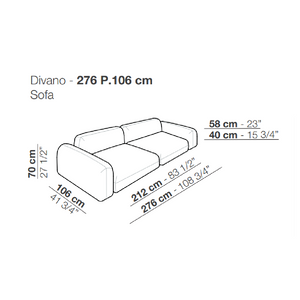 Geometrical Fabric Sofa | Arflex Tokio