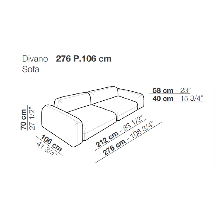 Geometrical Fabric Sofa | Arflex Tokio