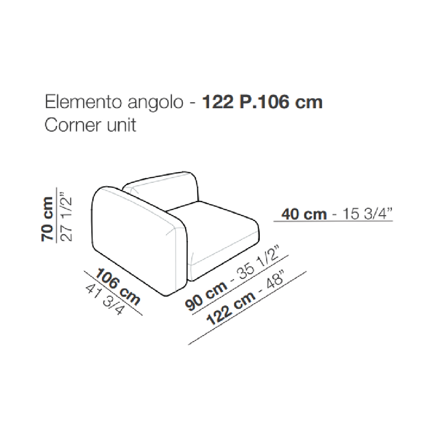 Geometrical Fabric Modular Sofa | Arflex Tokio | Italianfurniture.com