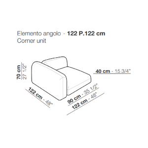 Geometrical Modular Fabric Sofa | Arflex Tokio | Italianfurniture.com