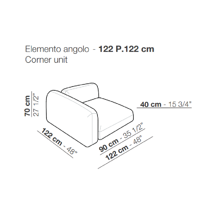 Geometrical Modular Fabric Sofa | Arflex Tokio | Italianfurniture.com