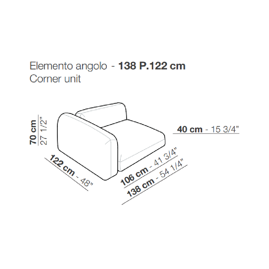 Geometrical Modular Fabric Sofa | Arflex Tokio | Italianfurniture.com