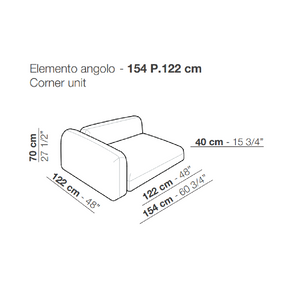 Geometrical Modular Fabric Sofa | Arflex Tokio | Italianfurniture.com