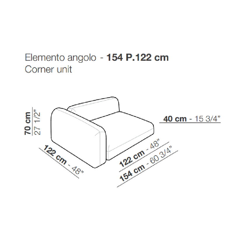 Geometrical Modular Fabric Sofa | Arflex Tokio | Italianfurniture.com