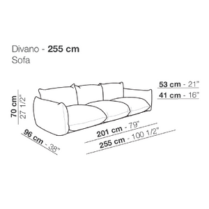 Plush Pillow-Style Sofa | Arflex Marenco