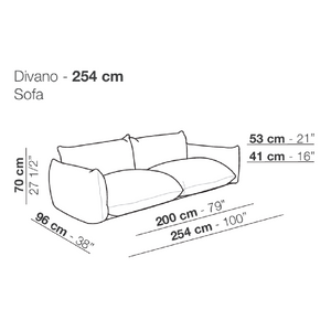 Plush Pillow-Style Sofa | Arflex Marenco